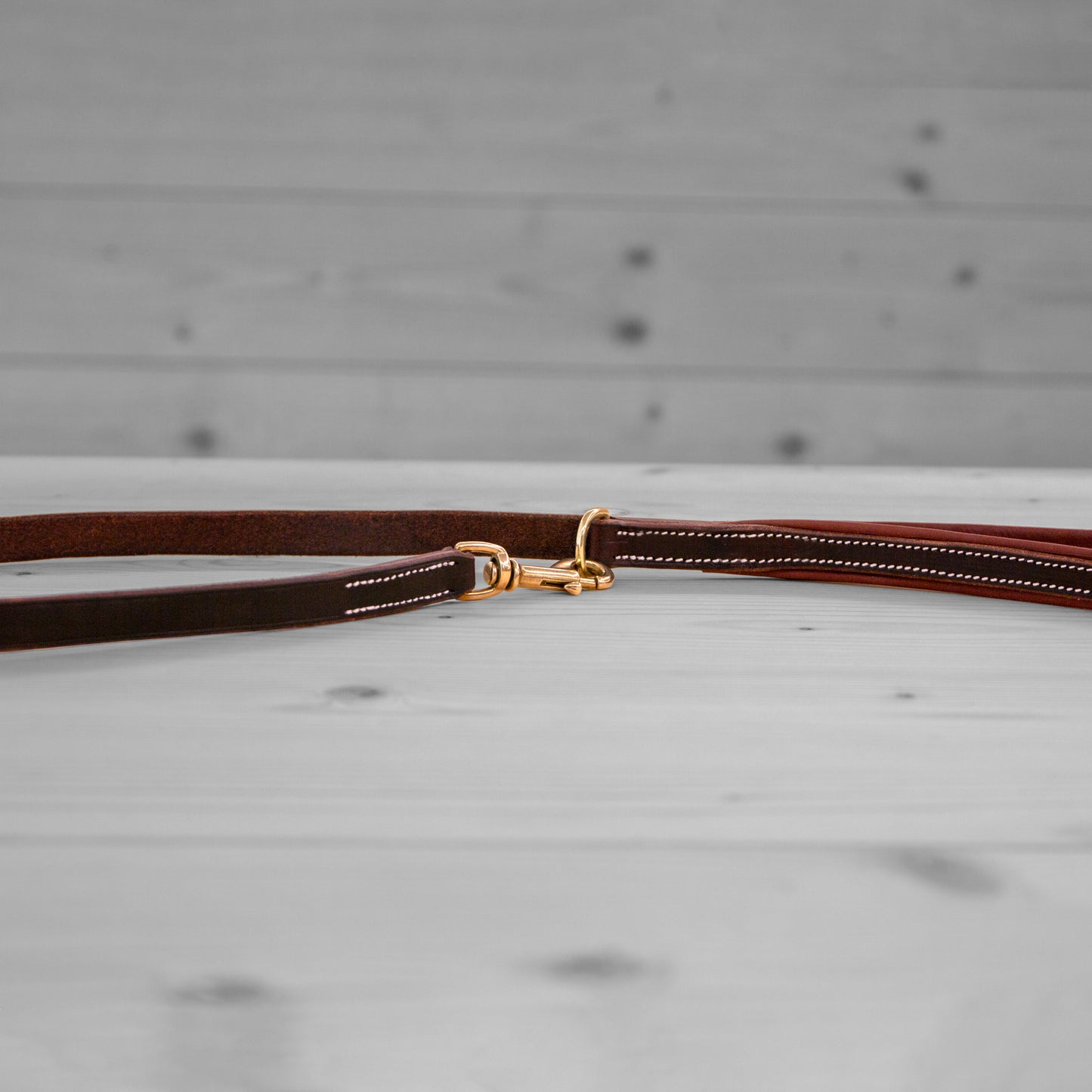 Laisse en cuir marron – bouclerie laiton