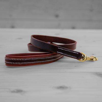 Laisse en cuir marron – bouclerie laiton