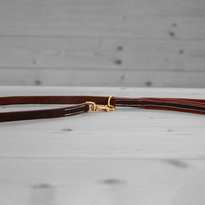 Laisse en cuir marron – bouclerie laiton